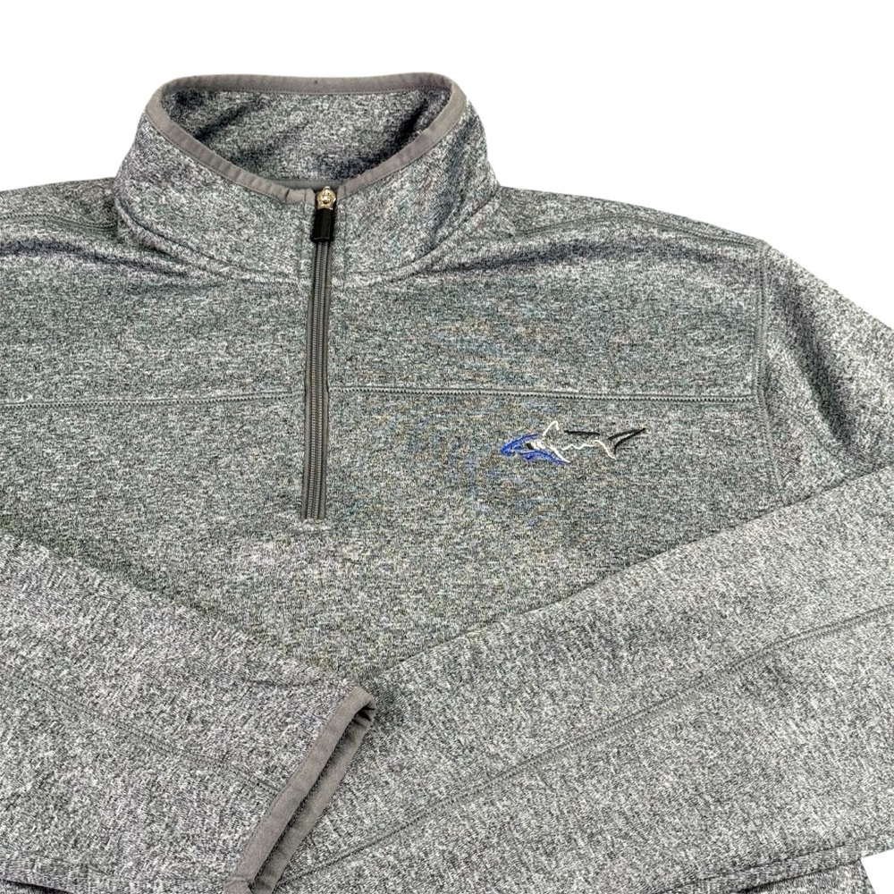 Greg Norman Taso Elba Men’s 1/4 Quarter Zip Pullover Grey Sweater Size Large